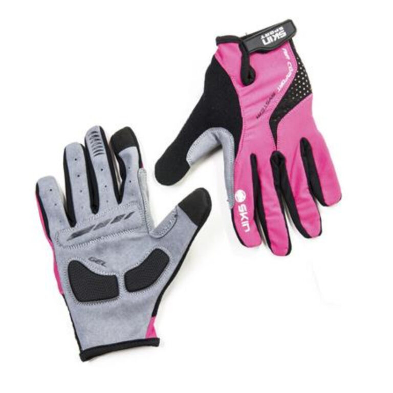 Luva Ciclismo Skin Sport Air Gel Dedo Longo Preto/