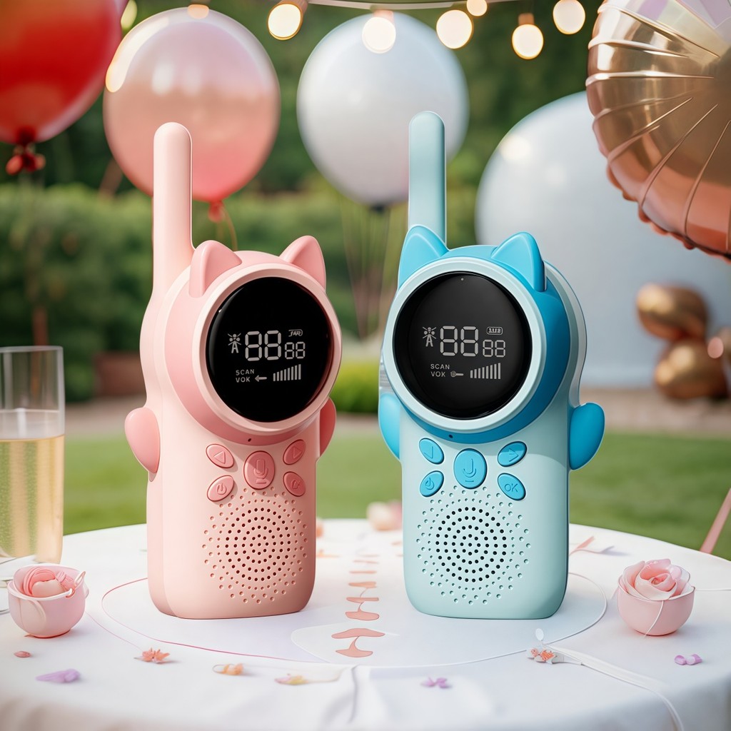 Kit 2 Walkie Talkie Infantil 3km, Rádio Transceptor para Crianças – Brinquedo Interfone com Lanterna