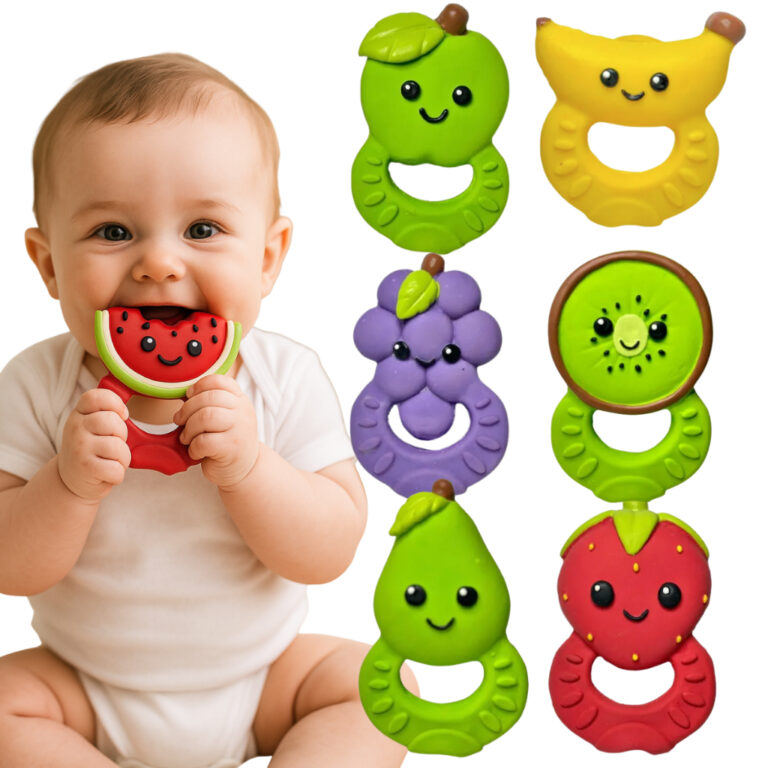 Mordedor de Bebê Formato Frutinhas Marca Textoy S