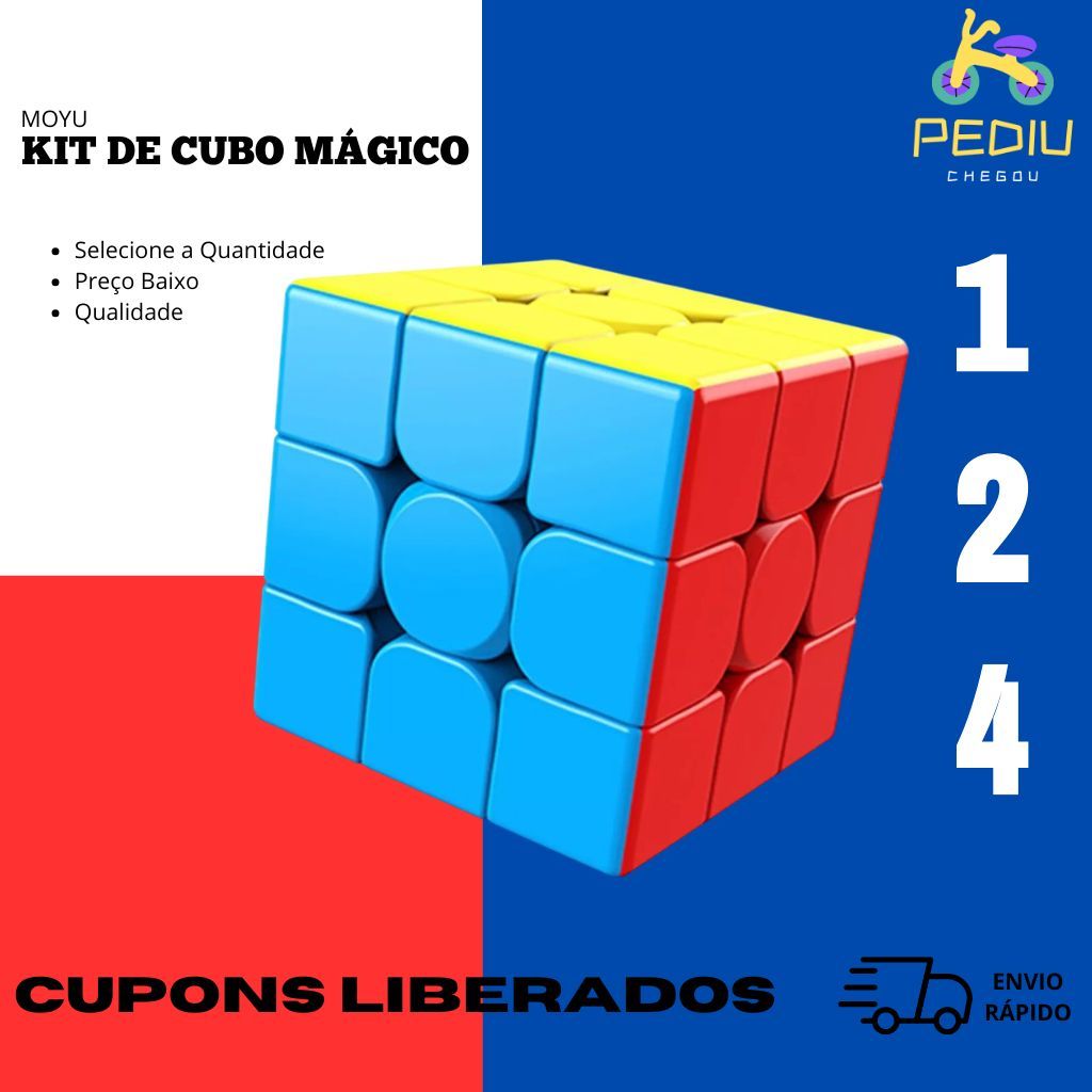 KIT1/2/5PEÇA Cubo Mágico Profissional 3x3x3 Original Speed Gold Edition