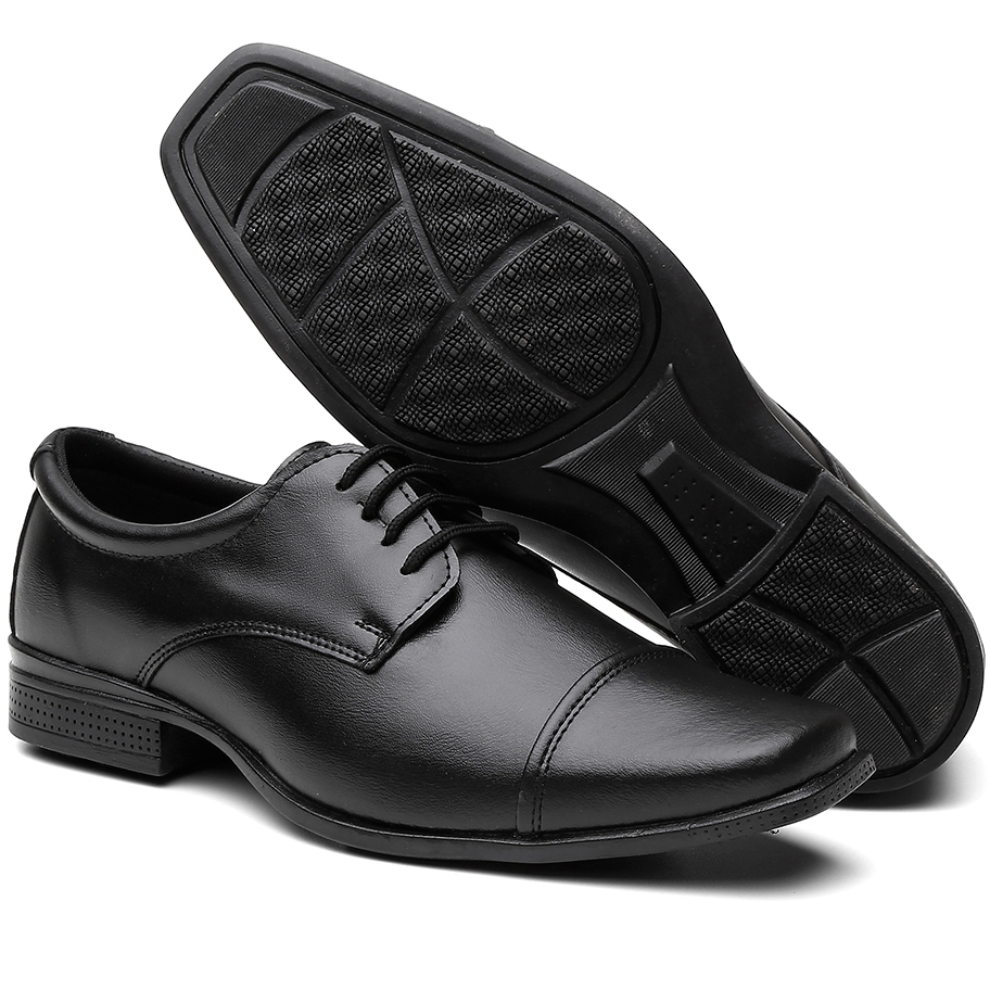 Sapato Social Masculino Oxford Com Cadarço Confortável Linha Premium de Amarrar