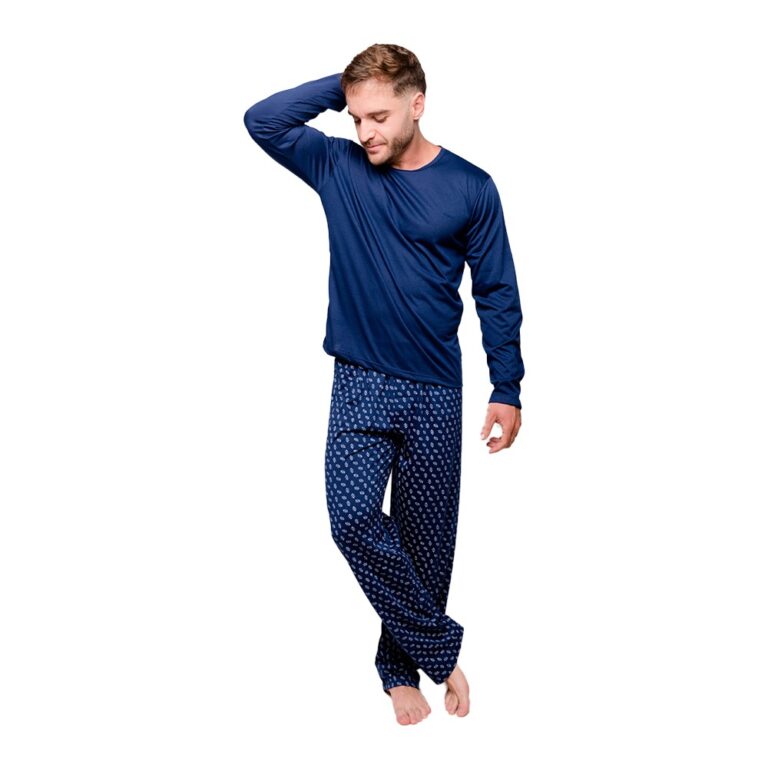 Pijama Adulto Masculino Camiseta De Manga Longa Li