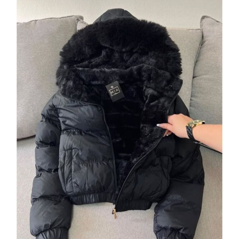 Jaqueta Puffer Feminina Cropped Curta Impermeável