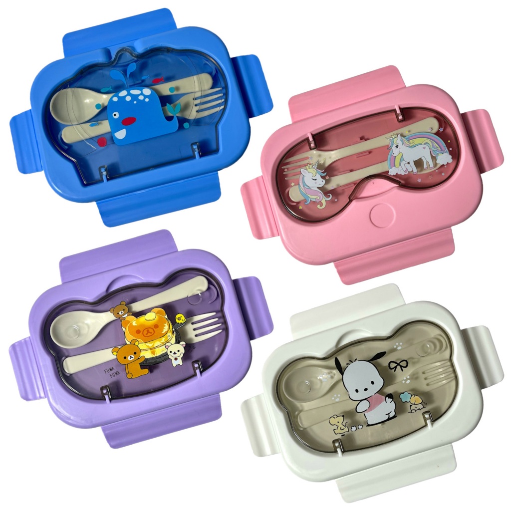 Marmita Infantil 1 Andar Livre de BPA com Talheres – Lancheira