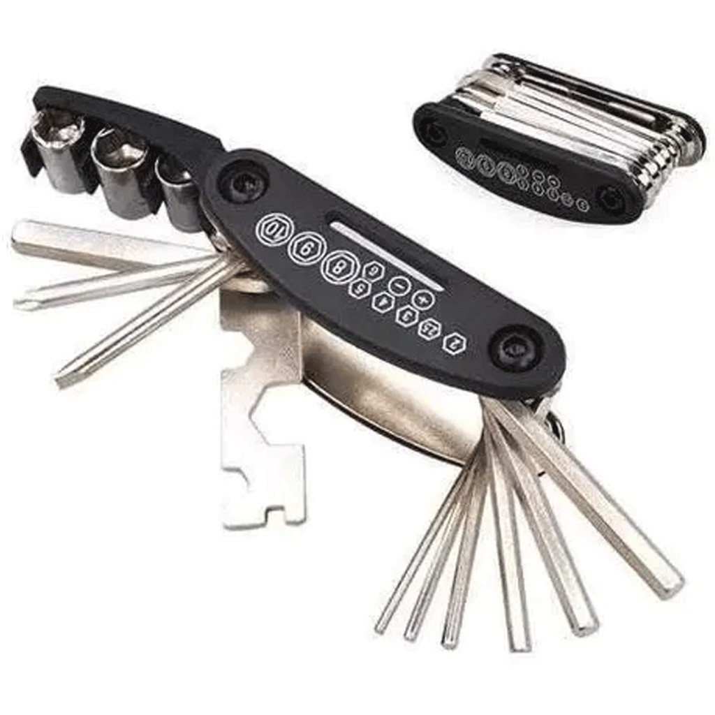 Kit Ferramentas Conjunto Canivete Bike Bicicleta 16 Em 1