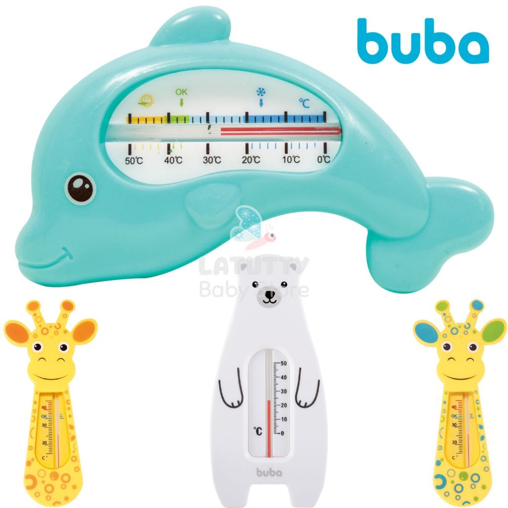 Termômetro de Banheira Buba Mede Temperatura Água do Banho Bebê Criança Segurança Infantil Bichinhos