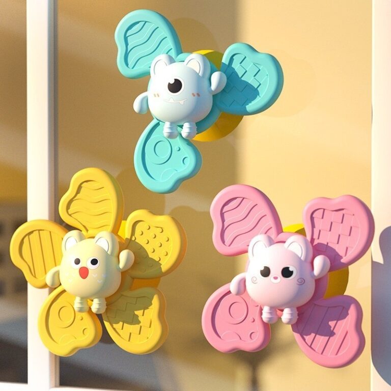 Kit 3 Brinquedo Infantil Chocalho Giratório Spinn