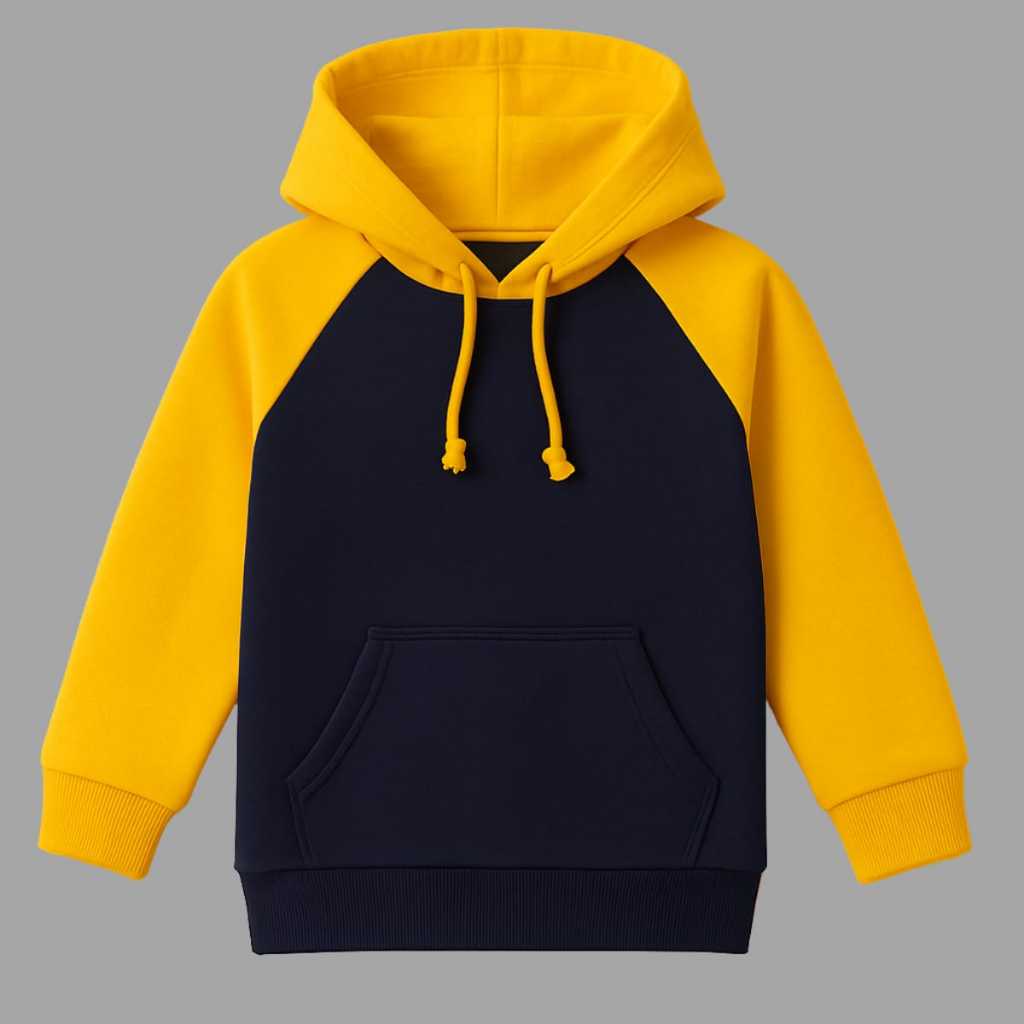 Agasalho Infantil Blusa de Frio Canguru  Moletom Premium Com Capuz Flanelado 100% Algodão Bicolor