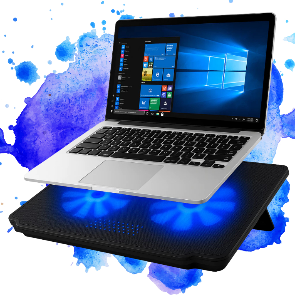 Suporte Base Refrigerada 2 Coolers Resfriar Notebook Ventilação Silenciosa Ajustável Até 17 Pol Usb