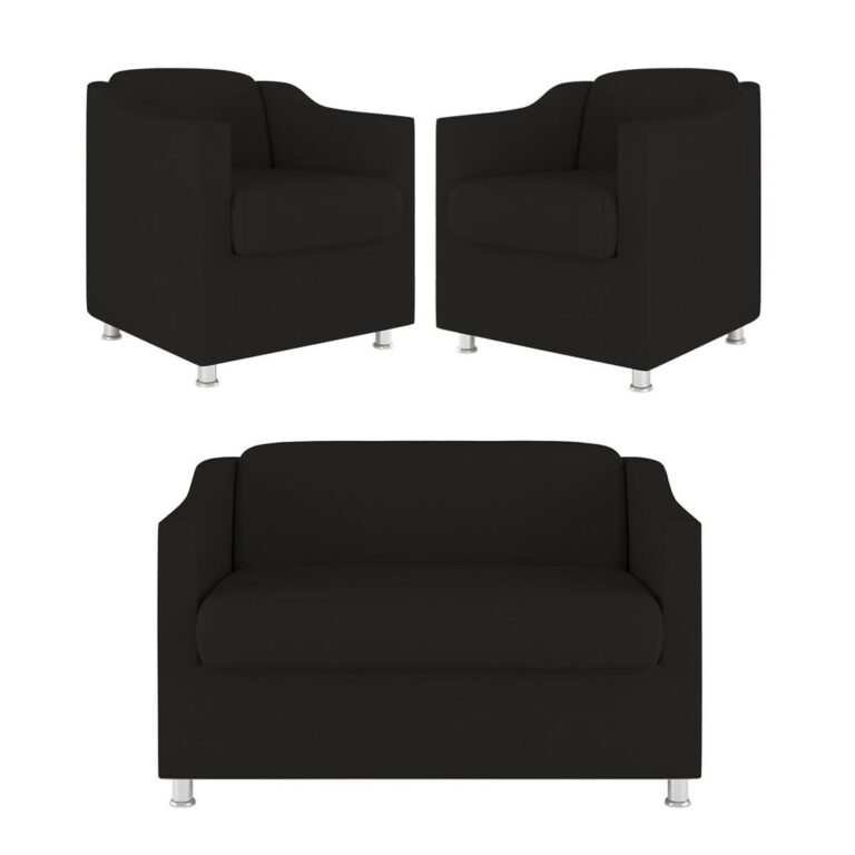 Kit 2 Poltronas Decorativa Tilla + Namoradeira Sal