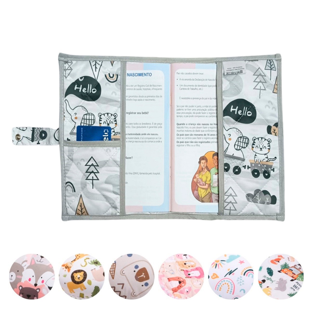 CAPA PARA CADERNETA DE VACINAÇÃO BEBE/ CAPA PROTETORA/ VACINAS/ PORTA DOCUMENTOS BEBE/ MENINO MENINA
