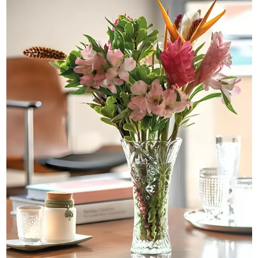 Vaso Decorativo 19cm em Vidro Resistente Estilo Eu