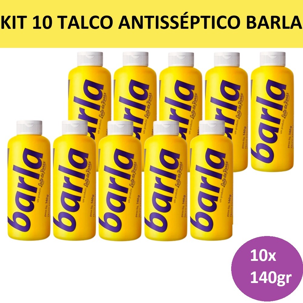 Kit 10 Talco Antisséptico Barla 140g
