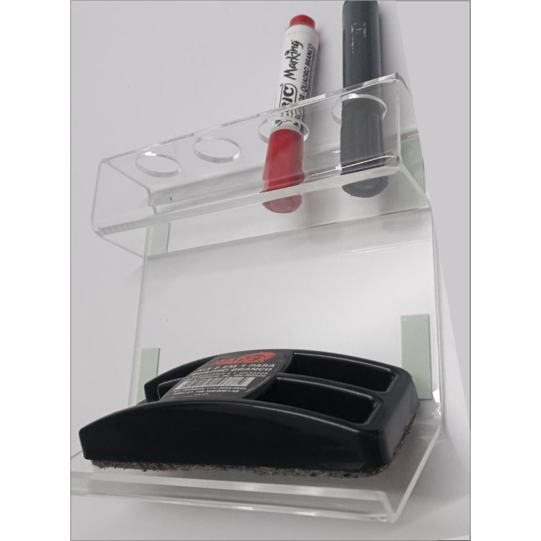 Suporte Acrílico Para Apagador P/ 04 Canetas Quad