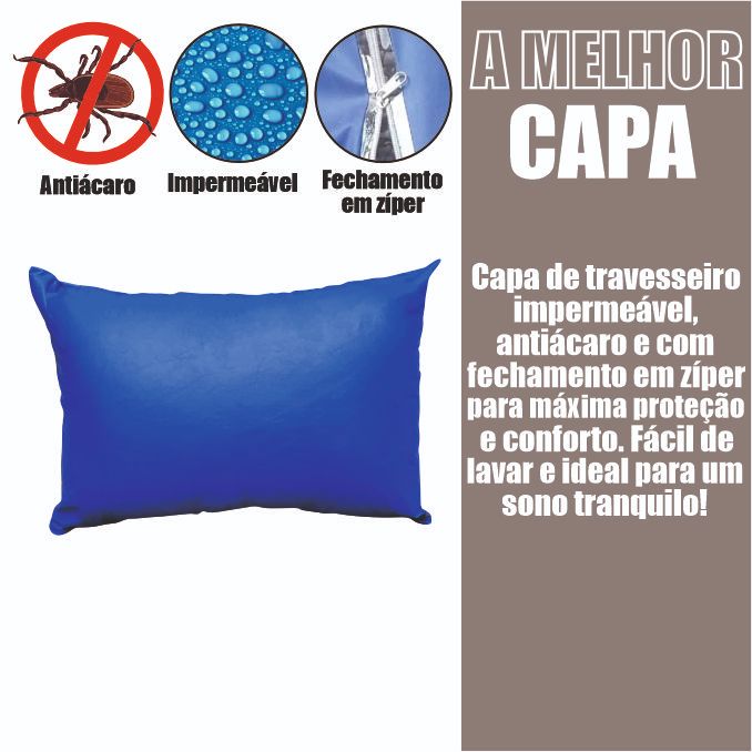 kit 10 Capa travesseiro hospitalar impermeável fr