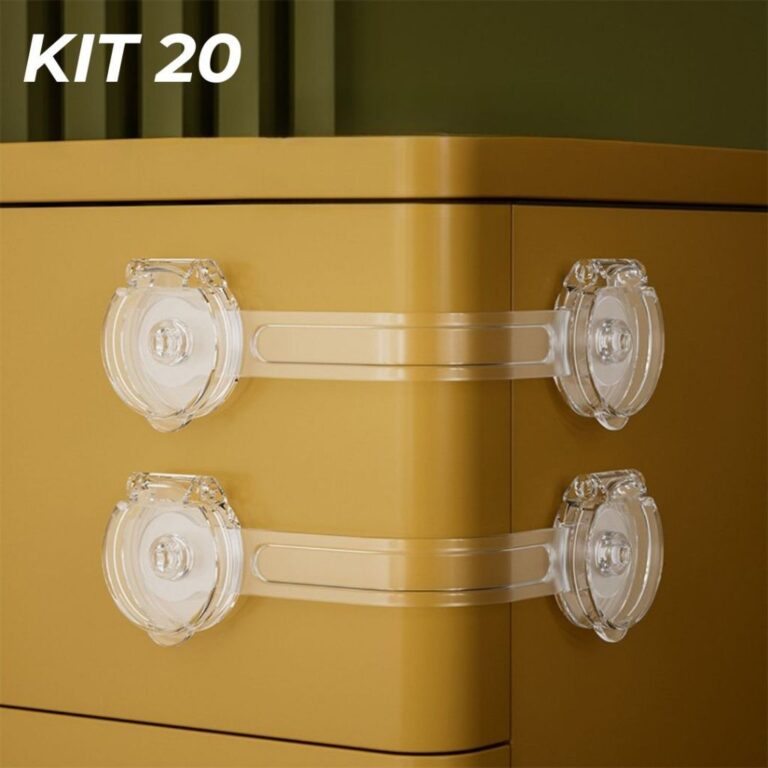 Kit 20 Trava Gaveta Armário Geladeira Porta Vaso 