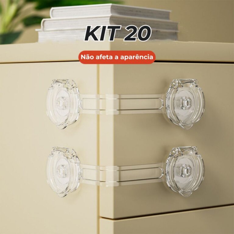 Kit 20 Und Trava Gaveta Armario Segurança Proteto