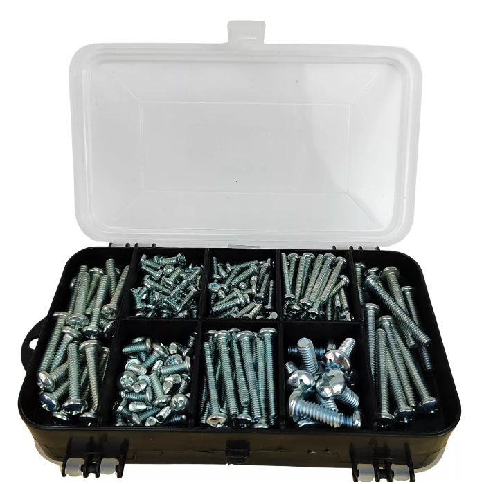 Kit Parafusos, Porcas e Arruelas 1/8 a 1/4  Aço Z