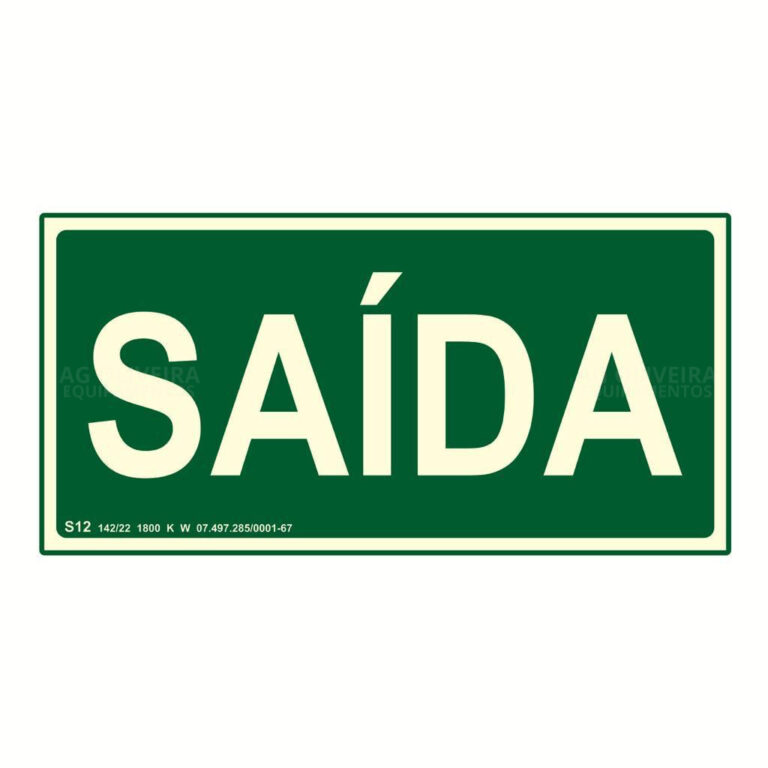 Placa de Sinalização Fotoluminescente S12- Saíd