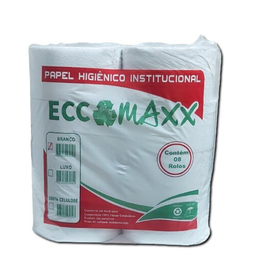 Papel Institucional Higienico pacote com 8 rolão Branco