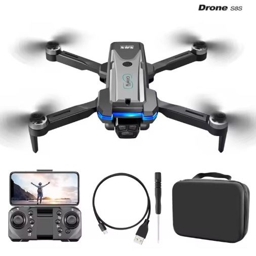 LS-S8S Quadcopter Dobrável com 3 Lentes, Obstácu