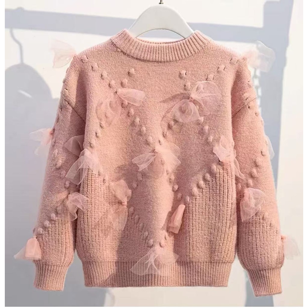 Camisola de inverno para meninas espessadas moda de malha de malha para meninas