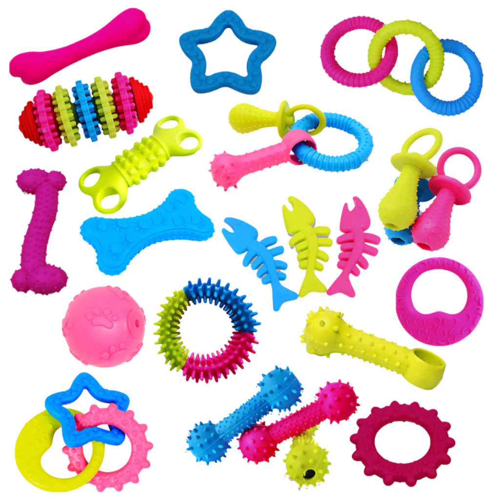 KIT BRINQUEDO PET MORDEDOR RESISTENTE CACHORRO ANTI ESTRESS