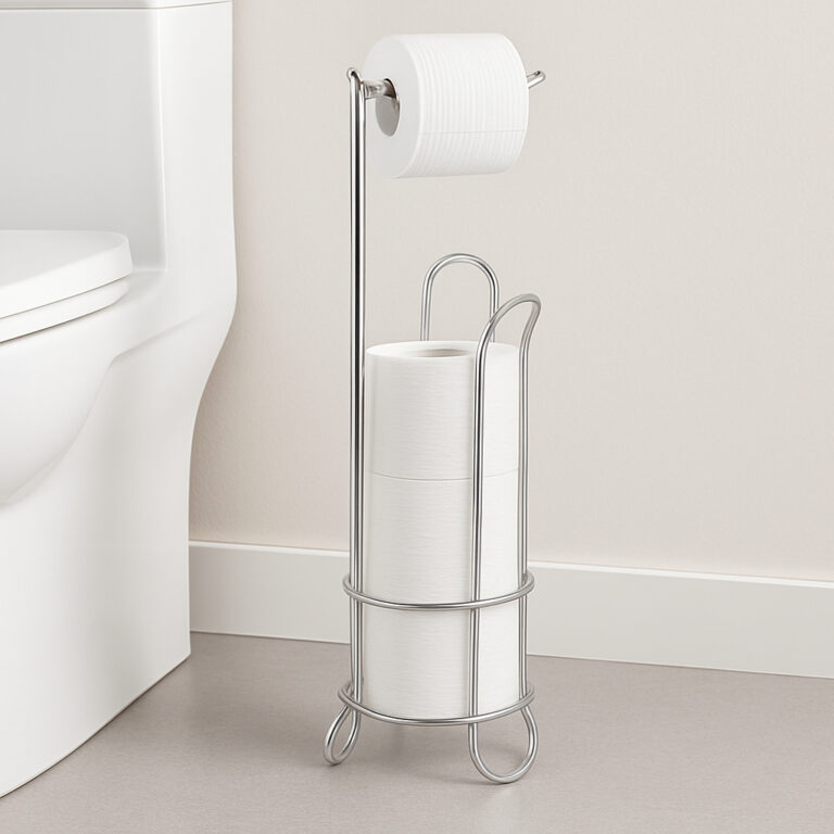 Suporte para Papel Higiênico Cromado   4 Rolos   