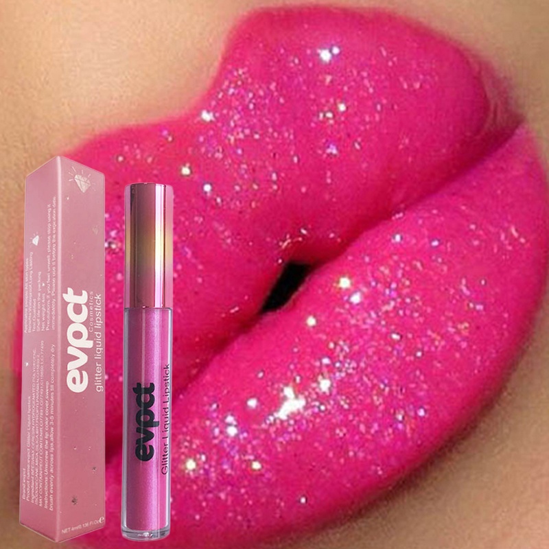 Brilho Diamantado À Prova Dágua Labial Líquido Pérola Cor Sexy MakeUp