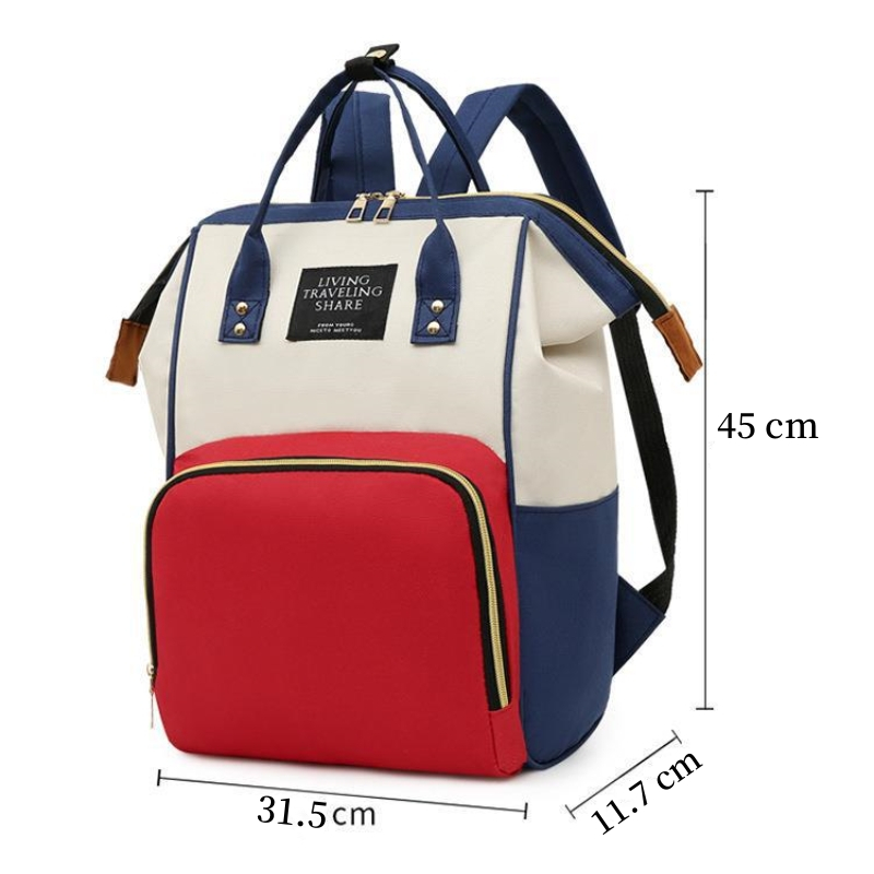 OpçãoTrês Cores 45×31  Bolsa Mochila Maternidade Multifunção + Carteiras Fibra De Carbono Porta-Cart