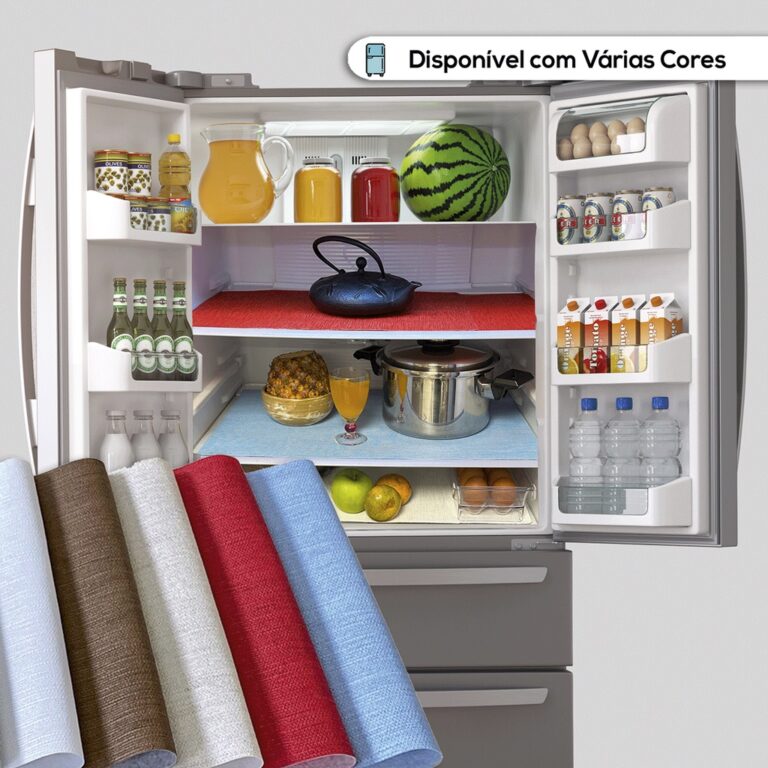 4 Tapete de Prateleira de Geladeira Sisal Vermelho