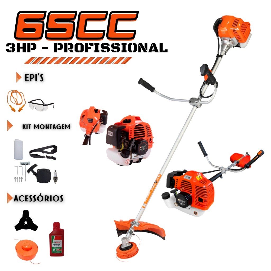 Roçadeira A Gasolina Óleo Stihl 2 Tempos 500ml 75cc Completo