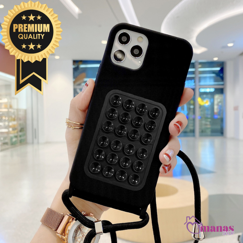 Suporte Prático Capinha de Silicone com Ventosa Adesivo Para Celular Carro Espelho – Envio Rápido