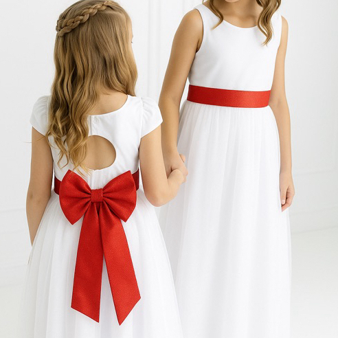 Faixa  e Laço Para Vestido Dama de Honra Infantil