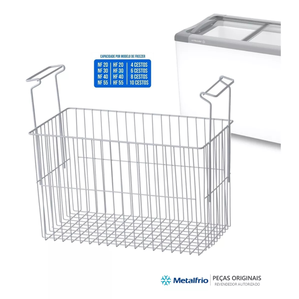 Cesto Organizador Nextgen para Freezer NF20 NF30 NF40 NF55 – Metalfrio