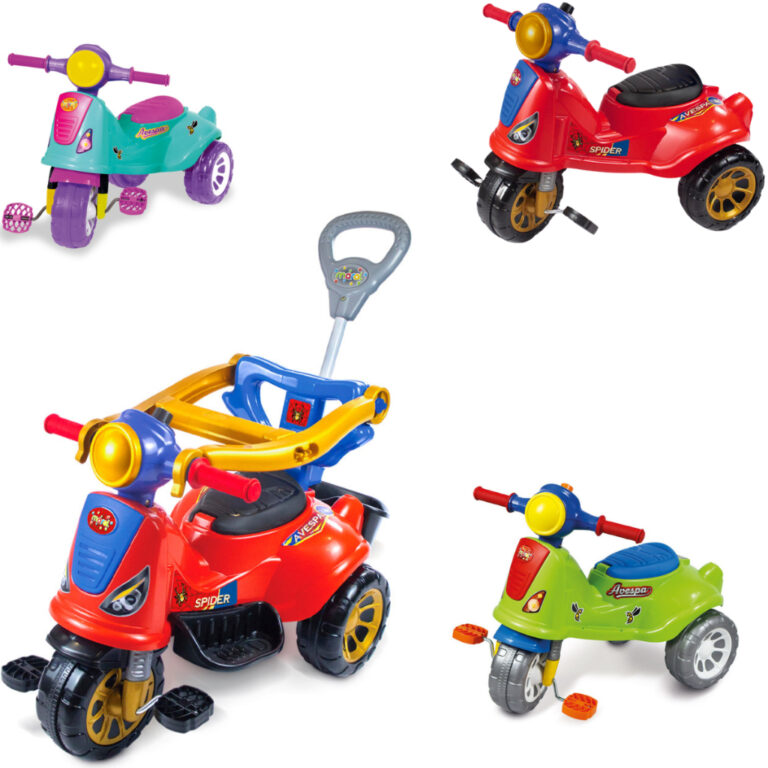 Triciclo Infantil Andador Empurrador Guia Avespa S