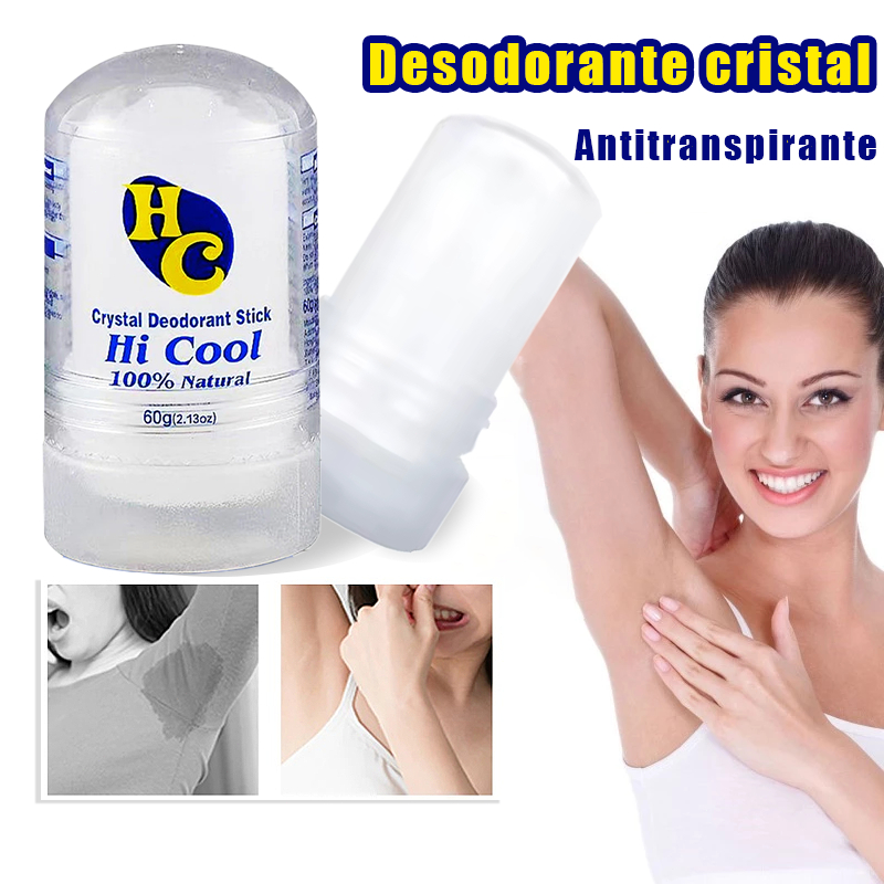 Desodorante natural cristal Desodorante pedra (60g) Antitranspirant Unisex  Hi Cool