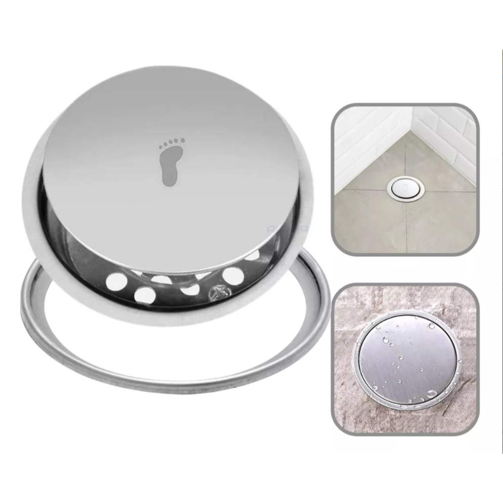 Ralo Click Inteligente Porta Grelha Redondo Invisivel 10×10