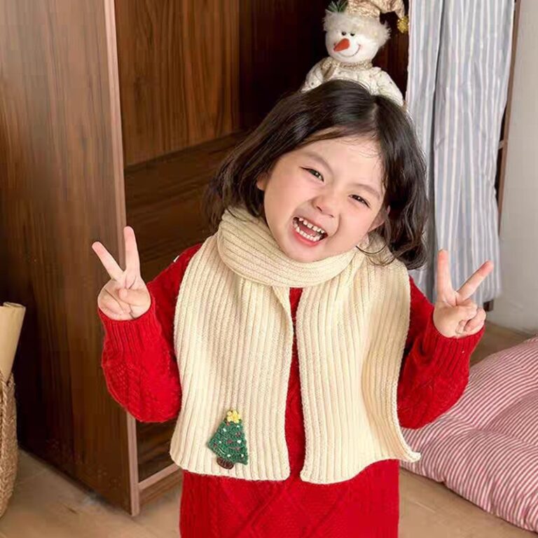 Cachecol De Pescoço Infantil Grosso De Lã Moda A