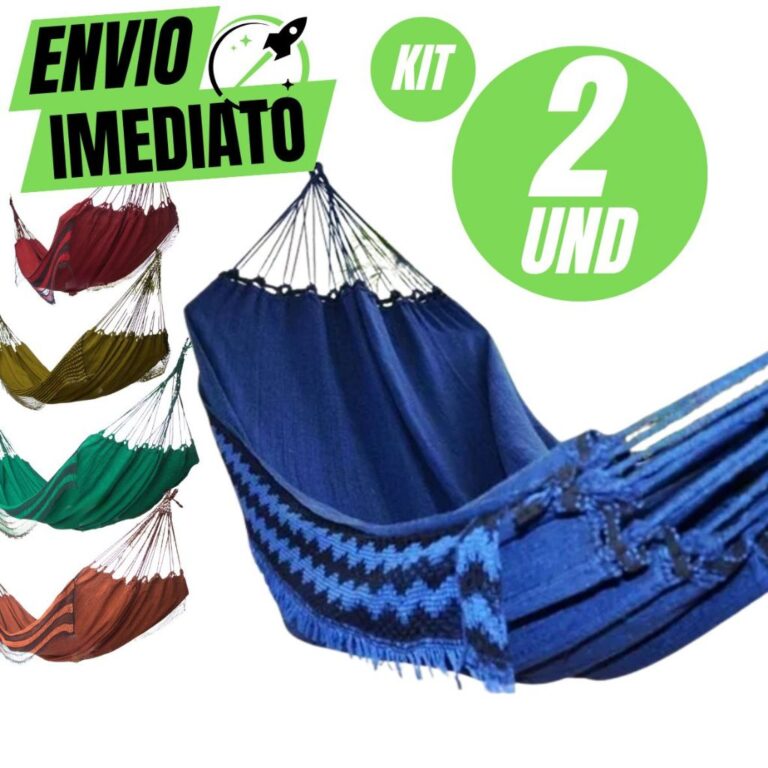 Kit 2 Rede Descanso Casal Jeans Reforçada Gigante