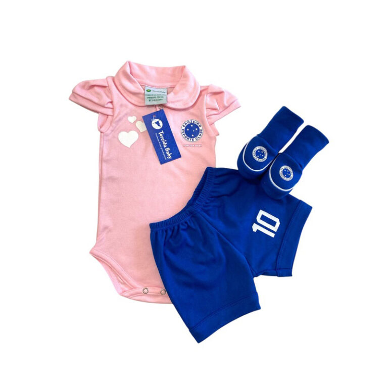 kit 3 peças Oficial Torcida Baby, bebê temático