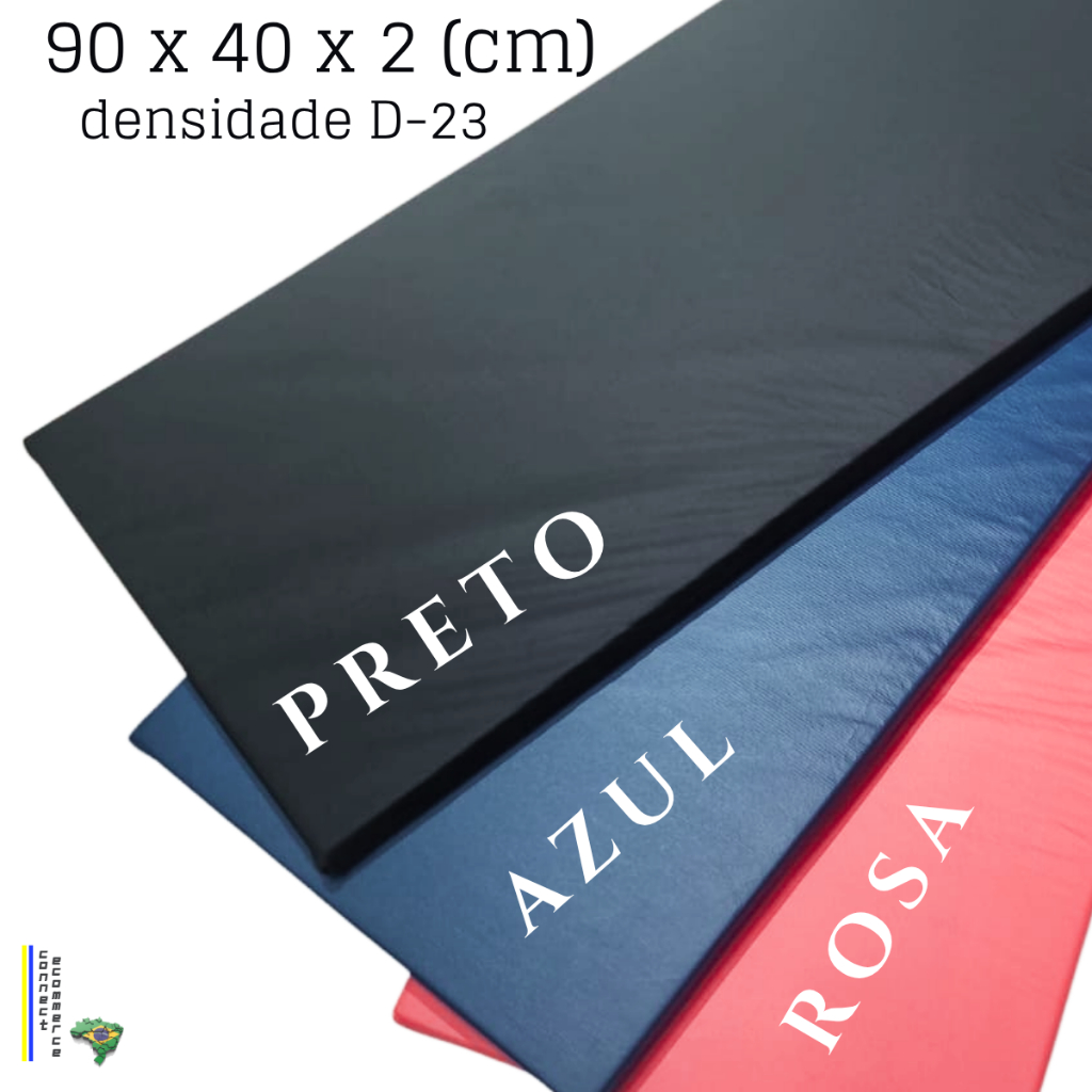 colchonete 90x45X2,5 -90X40X2 E (3cm) – exercícios físicos, academia, ginastica, pet,  yoga, creche.