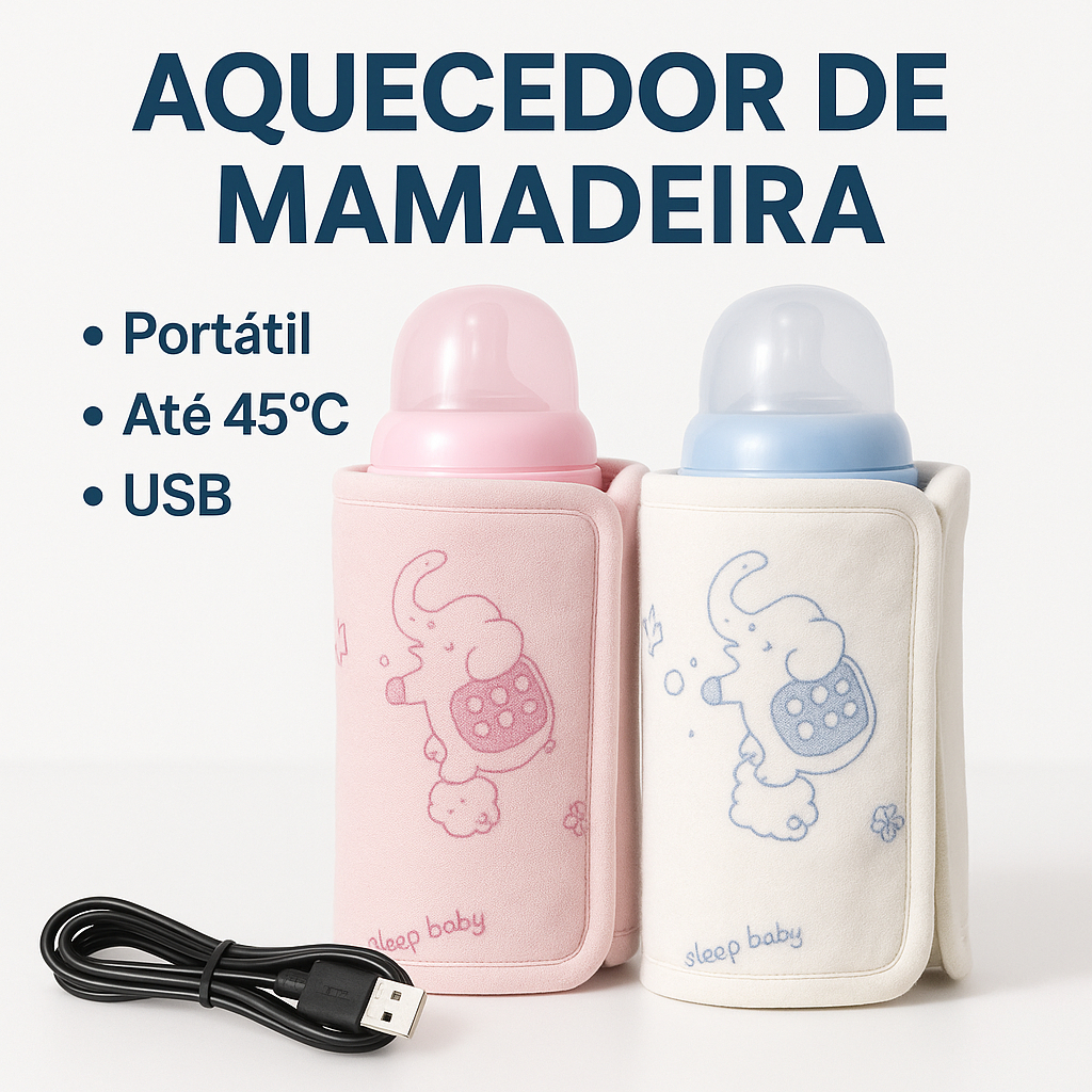 Aquecedor de Mamadeira USB Baby | Prático, Portátil e Econômico