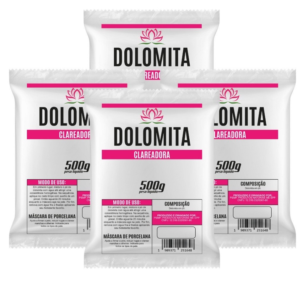 Dolomita em Pó Pura SKINCARE Com Laudo Técnico Esterelizada Dolamita Clareadora de Manchas
