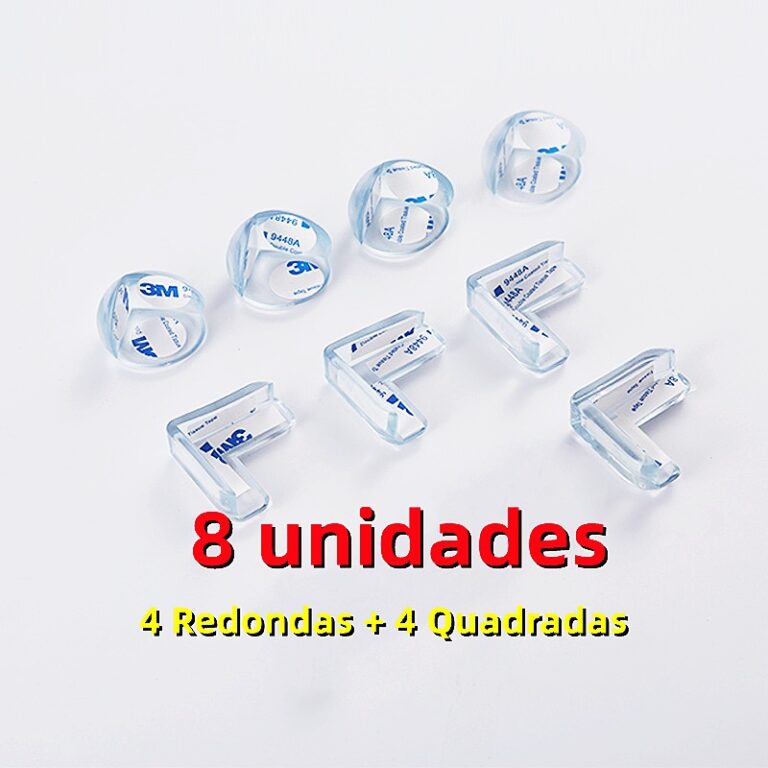 Protetor Quina De Mesa 8 Unidades Em Silicone Com 