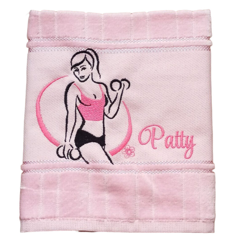 Toalha 30x45cm + nome bordado tema academia