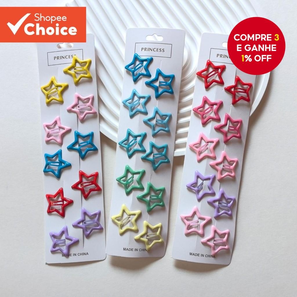 Grampos De Cabelo Y2K Star Girl : Apertos Duráveis Barrett De Metal Colorido Para Uso Diário E Festa