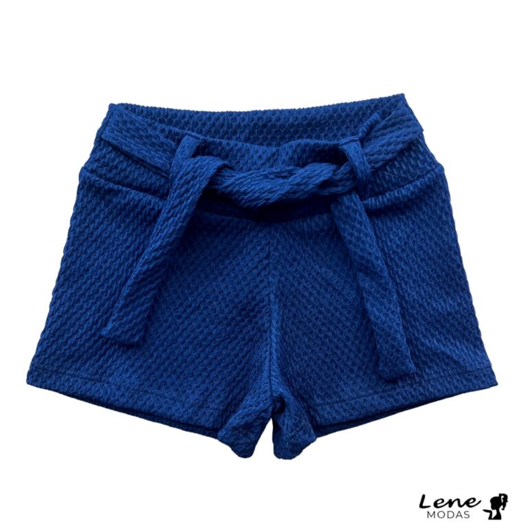 Shorts Feminino Tecido Colmeia Premium de Alta Qua