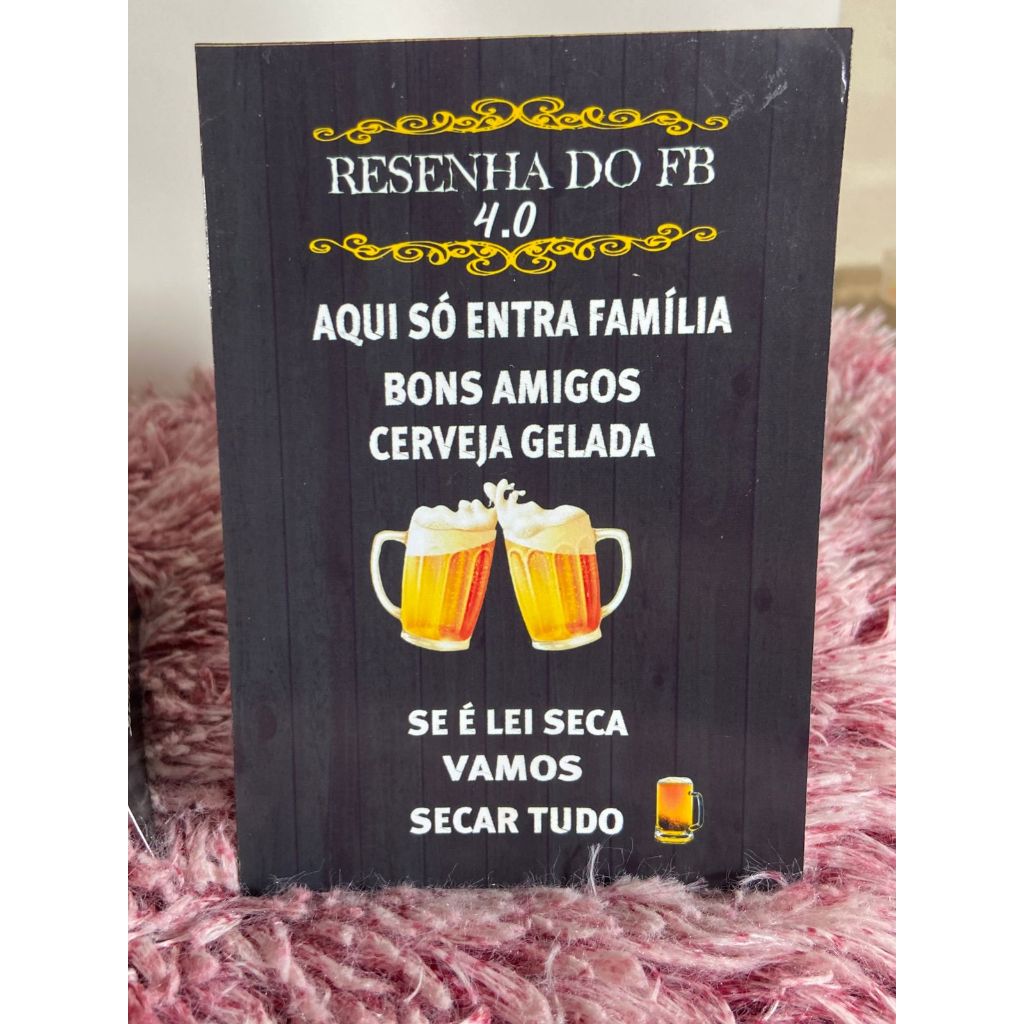 Plaquinhas cartão Agradecimento Centro de Mesa tema Boteco
