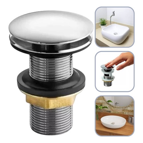 Válvula Click Up Luxo Inteligente Inox Para Cuba 
